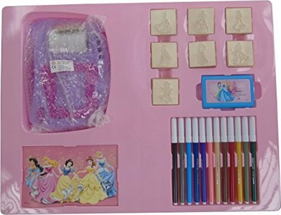 Set stampash Multiprint Disney Princess, 7 vula, album me stilolapsa, shumëngjyrësh