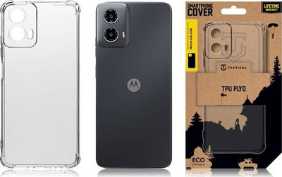 Kapotë telefoni Tactical Plyo për Motorola G34, TPU, transparente