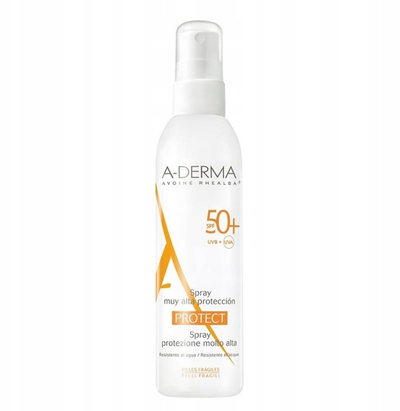Krem dielli sprej A-Derma Protect, SPF 50+, 200ml, i bardhë