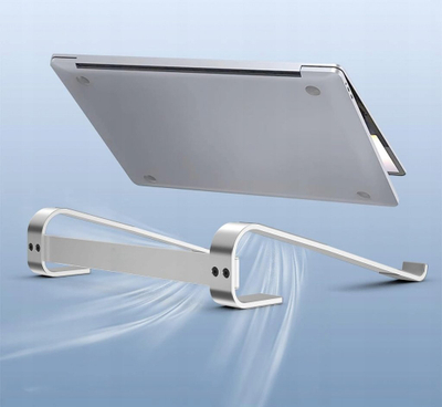 Stendë për laptop Art P22, prej metali, 10-17", argjend