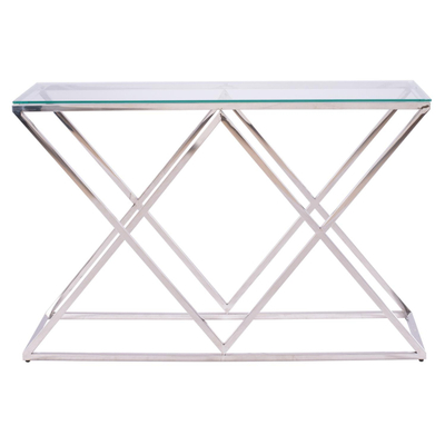 Konzolë Holland xham + krom 120×40×78 cm (HM8622.01)