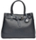 Çantë dore AW25 AL 117, lëkurë e çekiçuar, 25x34x14.5cm, blu e errët