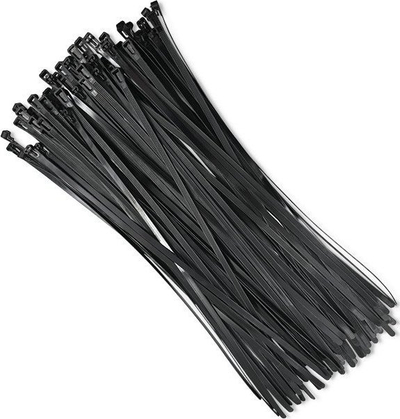 Lidhëse kabllosh Qoltec Reusable Cable Ties 7.2, najlon, të ripërdorshme, të zeza