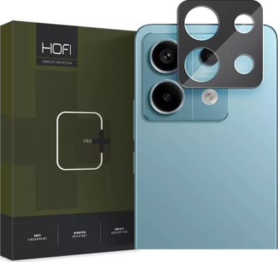 Xham kamere Hofi Glass Cam Pro+ për Redmi Note 13 Pro 5G Poco X6 5G, fortësi 9H, kornizë e zezë