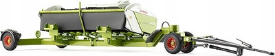 Model lodër Claas Direct Disc 520, shkallë 1:32, me rimorkjo, jeshile