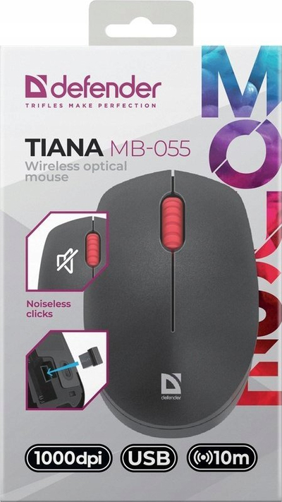 Mi wireless Tiana MB-055, 1000 dpi, klik i heshtur, i zi