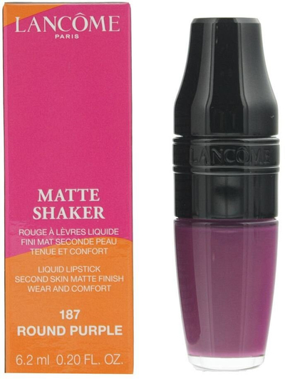 Ruzh i lëngshëm Lancôme Matte Shaker 187 Round Purple, mat, 6.2ml, vjollcë