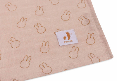 Set mbulesa të holla për fëmijë Jollein Miffy Silhouettes 70x70cm, 3 copë, rozë