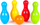 Set bowlingu TechnoK 4708 P15, 4 birila, plastikë, shumëngjyrësh