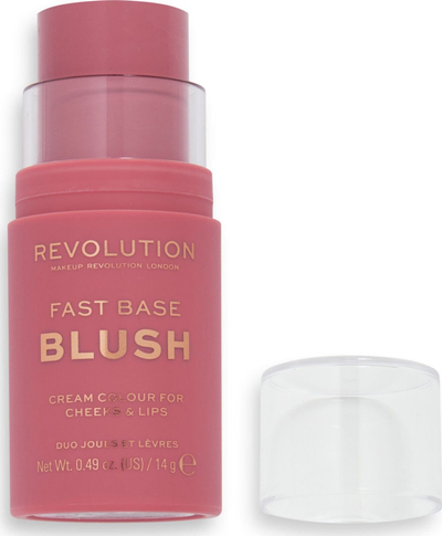 Blush në stick Makeup Revolution Fast Base Bare, kremoz, përfundim dewy