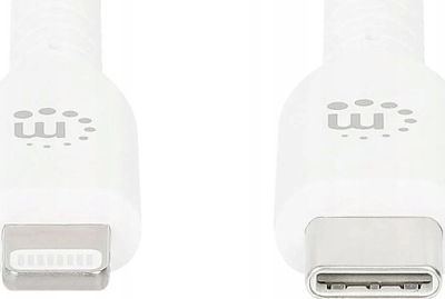 Kabllo Manhattan USB C në Lightning, 0.5m, 480 Mbps, e bardhë