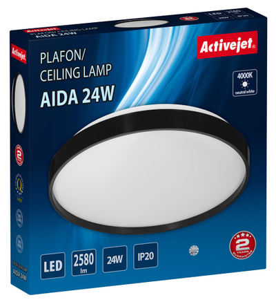 Llambadar tavani Activejet AJE AIDA, LED 24W, 2580lm, e bardhë