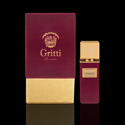 Parfum uniseks Gritti Florian, 100ml, aromë orientale, shishe e kuqe rubin