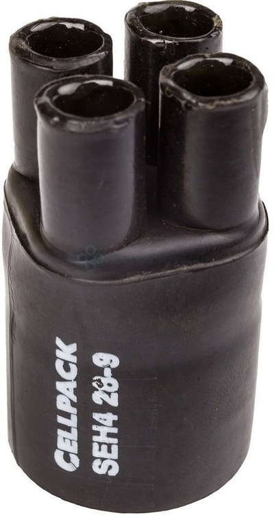 Kapëse kabllo termo tkurrëse CellPack 148844, 4 dalje, rezistente ndaj UV, e zezë