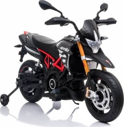 Motor elektrik për fëmijë Aprilia A007, 2 motorë, 3–5 km/h, i zi