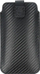 Këllëf telefoni Forcell Pocket Carbon Model 16, universal, për Samsung A22 5G, i zi