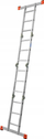 Shkallë shumëpërdorimëshe Krause Monto, 4 x 3 shkallë, 4.40 m, me set platforme