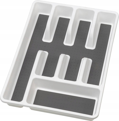 Tabaka organizuese për takëme Wenko, 26.5 x 36.5 x 5 cm, e bardhë