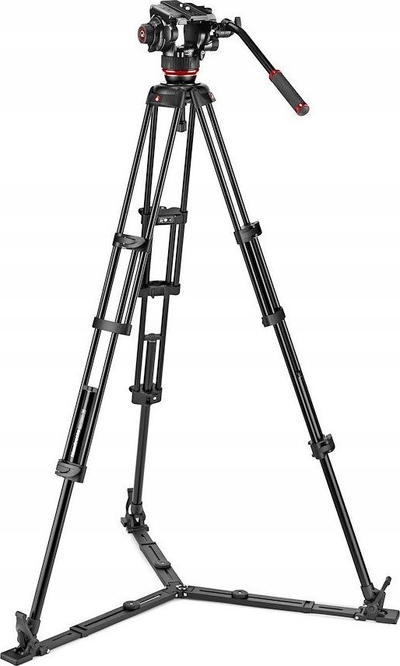 Set video Manfrotto 504X Alu Twin GS, trefot profesional, alumin, i zi