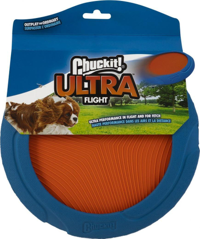 Lodër fluturuese për qen Chuckit Ultra Flight Disk, gomë e fortë, set 1 copë, blu