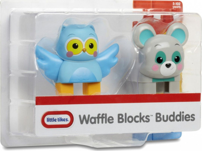 Figurina lodër Little Tikes Waffle Blocks Buddies, set me 2 copa, buf dhe ari, shumëngjyrëshe