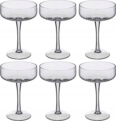 Set gota koktejli Secret de Gourmet Midnight, 6 copë, 250ml, qelq transparent