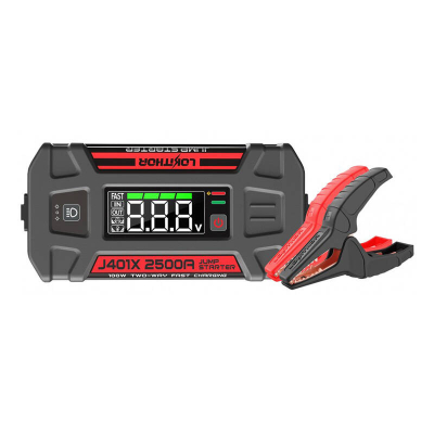 Jump starter powerbank Lokithor J401X, 2500A 12V, 74Wh, gri e kuqe