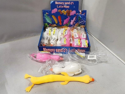Lodër antistresi Lala Happy Squishy Goose, set me 12 copë, 13 cm, shumngjyrëshe