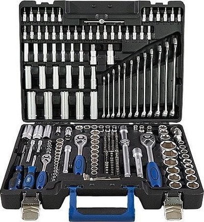 Set veglash Scheppach TB 217, 217 copë, me kuti transporti, shumëngjyrësh