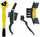 Set furçash pastrimi biçiklete Dunlop, 4 pjesë, e zezë e verdhë