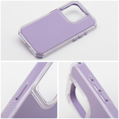Kapak telefoni MATRIX për iPhone 17, TPU PU, kundër goditjeve, vjollcë e çelët