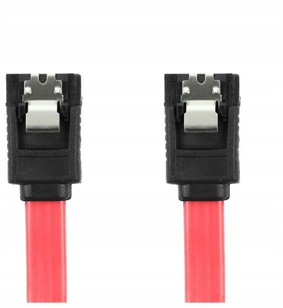 Kabllo të dhënash Accura ACC2205 SATA III, 0.5m, me klips bllokues, e kuqe