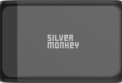 Karikues Silver Monkey GaN 130W, 3x USB‑C PD, USB 3.0, i zi