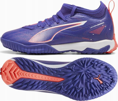 Këpucë futbolli për kalamaj Puma Ultra 5 Match TT Mid Jr 108097-01, për bar sintetik, vjollcë