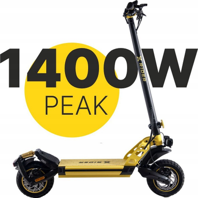 Trotinet elektrik Xrider F10, 800W, me rrota 10", i verdhë e zi