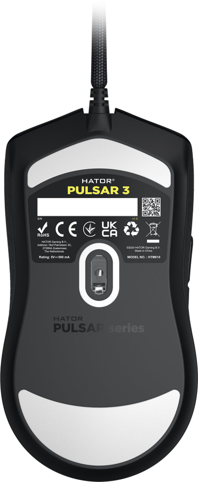 Maus gaming Hator Pulsar 3, 12000 DPI, 62g, i zi