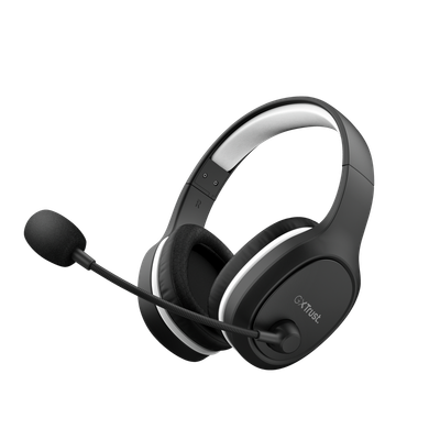 Kufje gaming Trust GXT 391 Thian, me kabllo dhe pa kabllo, USB Type C, të zeza dhe të bardha