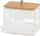 Kuti kozmetike Eleganza Cosmetic Container, me kapak bambuje, transparente