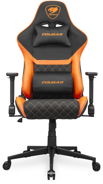 Karrige gaming Cougar Armor One V2 F, stof, mban deri 120 kg, e zezë me portokalli