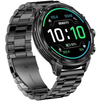 Smartwatch burrash Gravity GT41 4, ekran 1.85", thirrje me Bluetooth, portokalli me të zezë