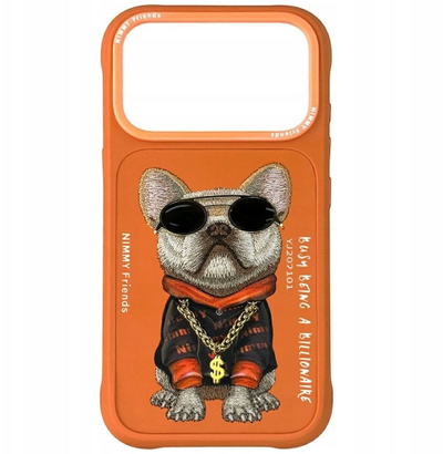 Mbulesë telefoni Nimmy Glasses Cool Dog, iPhone 17 Pro, Hardcase TPU PC, portokalli