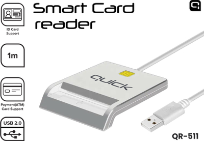 Lexues kartelash Quick QR-511 Smart ID, USB 2.0, 420 Kbit/s, i zi