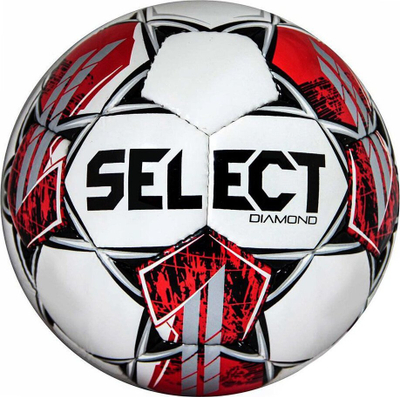 Top futbolli Select Diamond T26-17747, numri 4, i kuq me të bardhë