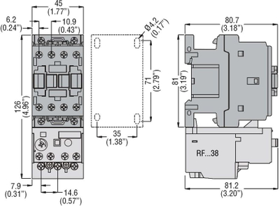 Kontaktor fuqie Lovato Electric BF2510A110, 25A 3-polësh, bobinë 110V AC, 1NO