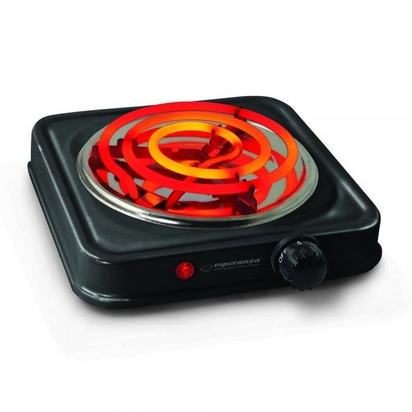 Pllakë elektrike portative Esperanza ETNA EKH012K, 1000W, 15.5cm, e zezë