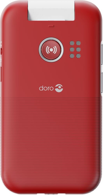 Telefoni me kapak Doro Leva L20, dual SIM, butona të mëdhenj, i kuq