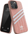 Mbrojtëse telefoni Adidas 3 Stripes Snap Case për iPhone 14 Pro Max, teksturë aligatori, rozë