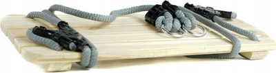 Luhatëse druri Wooden Swing, dërrasë e madhe, deri 20 kg, shumëngjyrëshe
