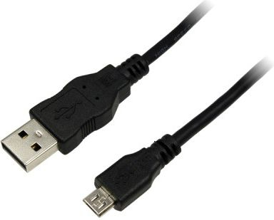 Kabllo LogiLink USB-A - microUSB, 5 m, e zezë