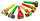 Set fishkëllima letre Whistles, 6 copë, shumëngjyrëshe